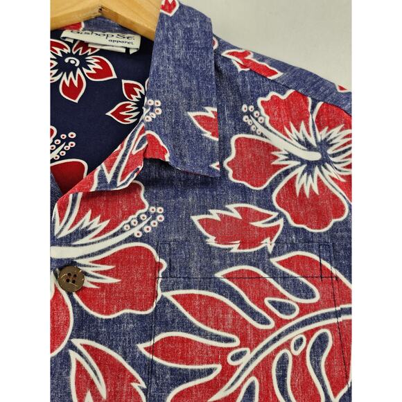 BISHOP ST. APPAREL VINTAGE WOMEN'S HAWAIIAN BUTTON -DOWN SHIRT SIZE 12 - Picture 3 of 6